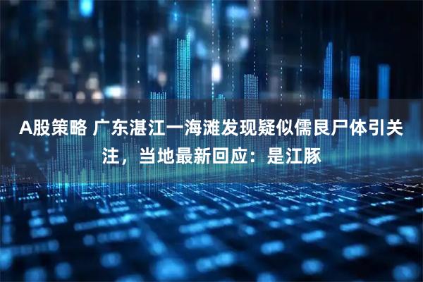 A股策略 广东湛江一海滩发现疑似儒艮尸体引关注，当地最新回应：是江豚